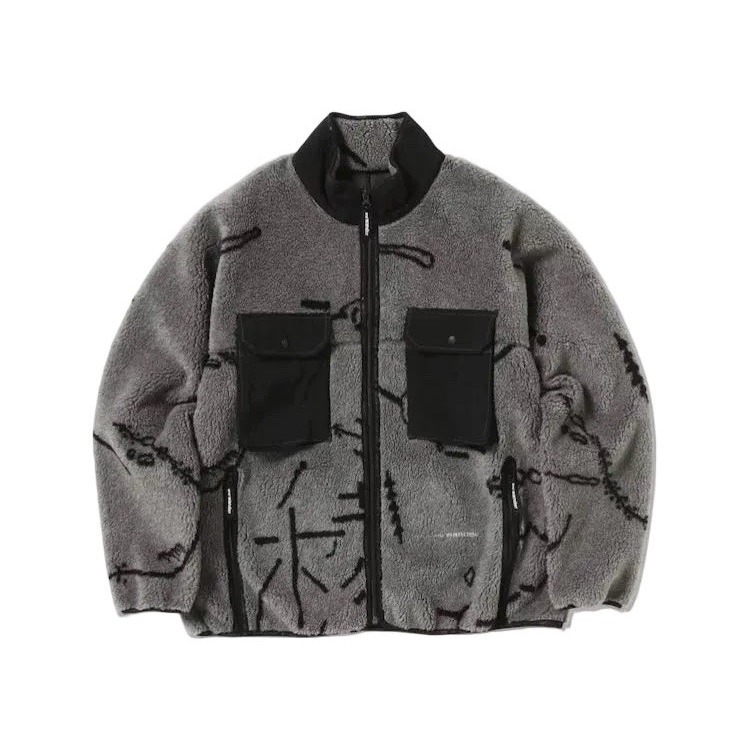 And Wander Men's Xxl (2xl) 46 Map Key Fleece Jacket X Dajiro Ohara - New